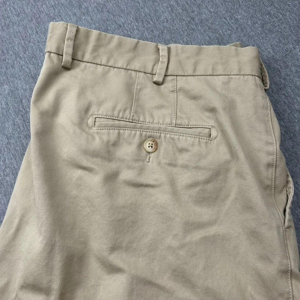 Peter Millar Twill Straight Leg Khaki Chino Pants Mens 38x31 Flat Front‎ Classic